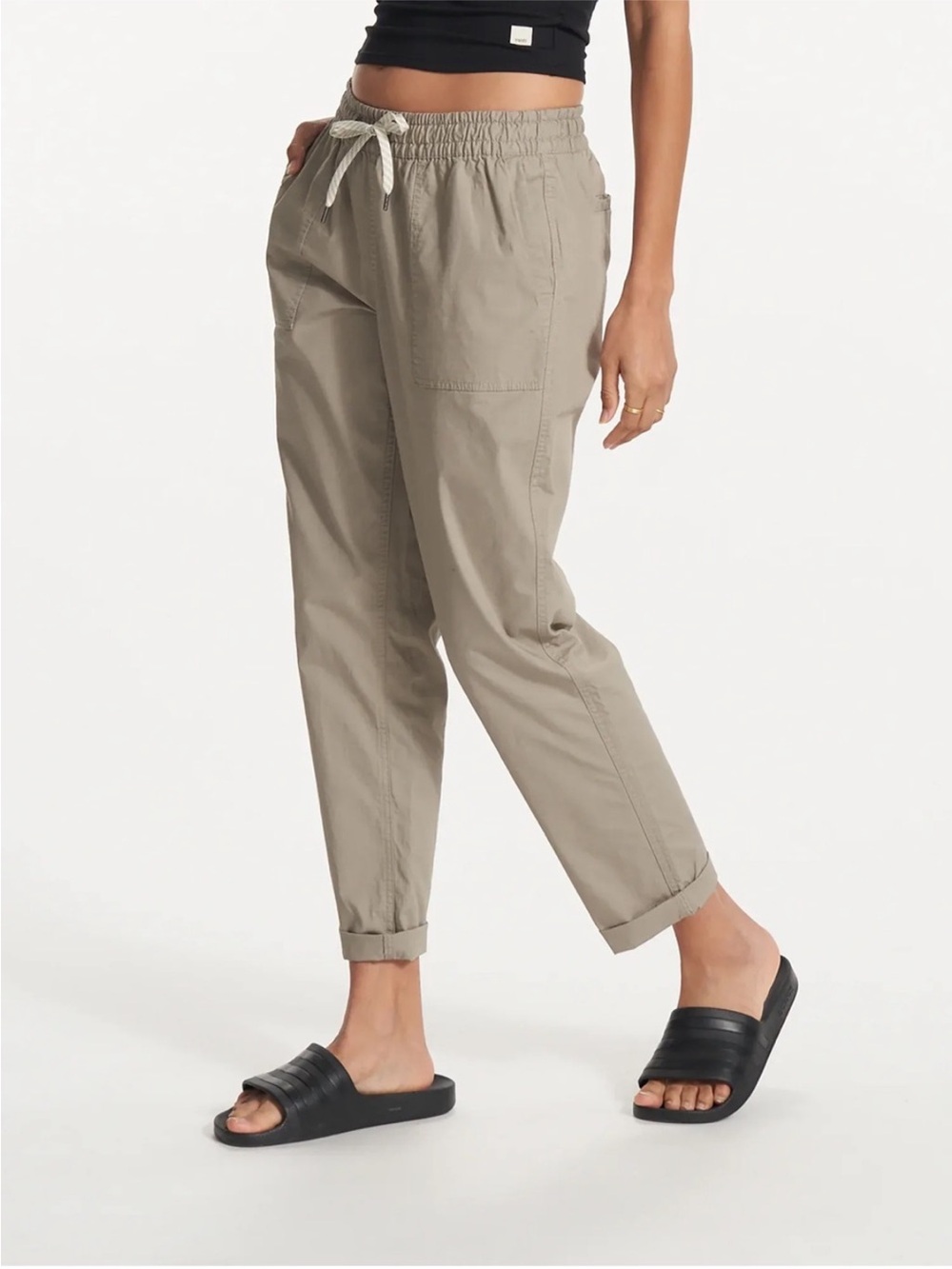 Vuori Vintage Ripstop Pant Gravel Size M Organic Cotton